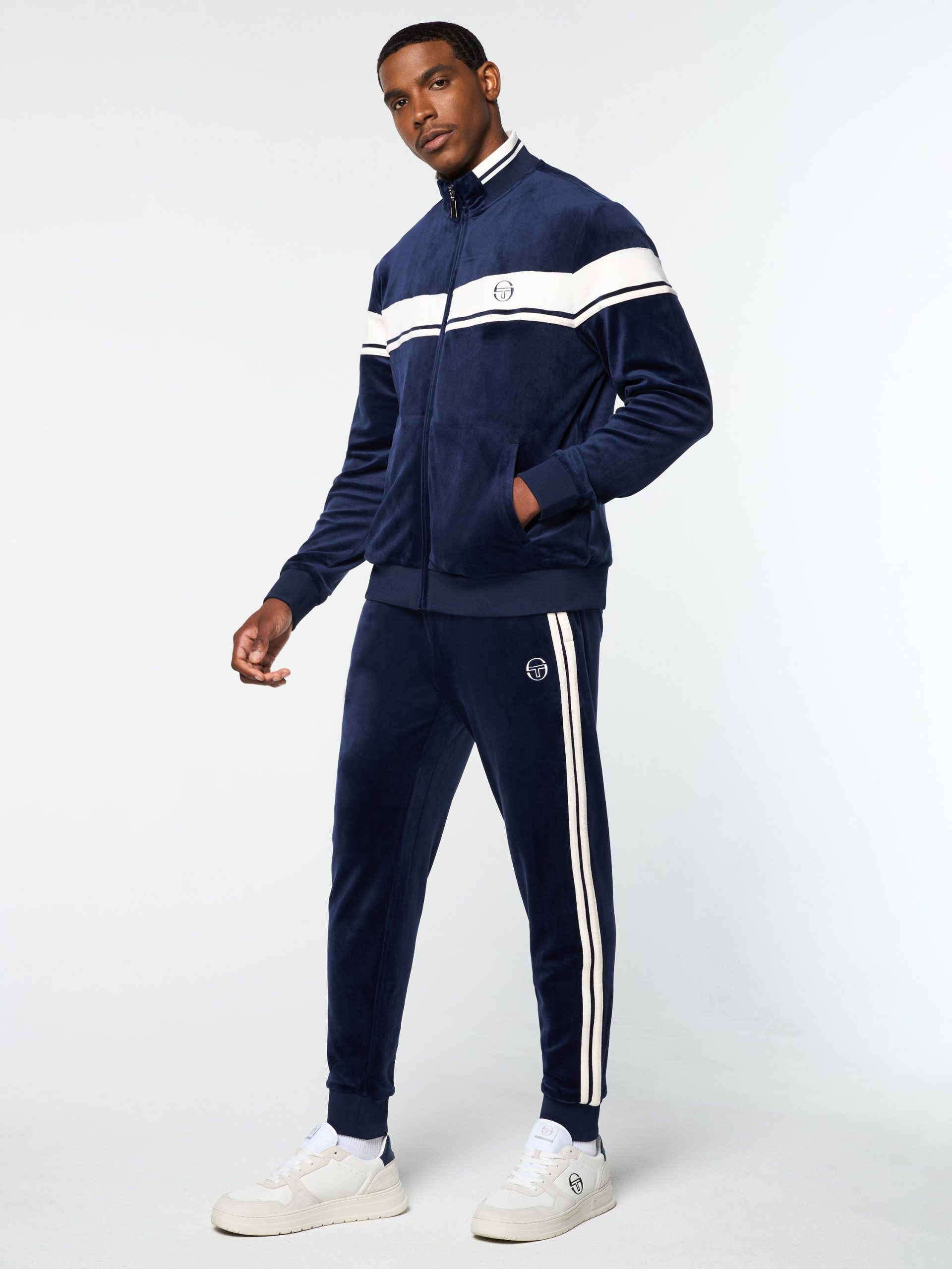 Damarindo Velour Track Jacket- Maritime Blue - Image 5