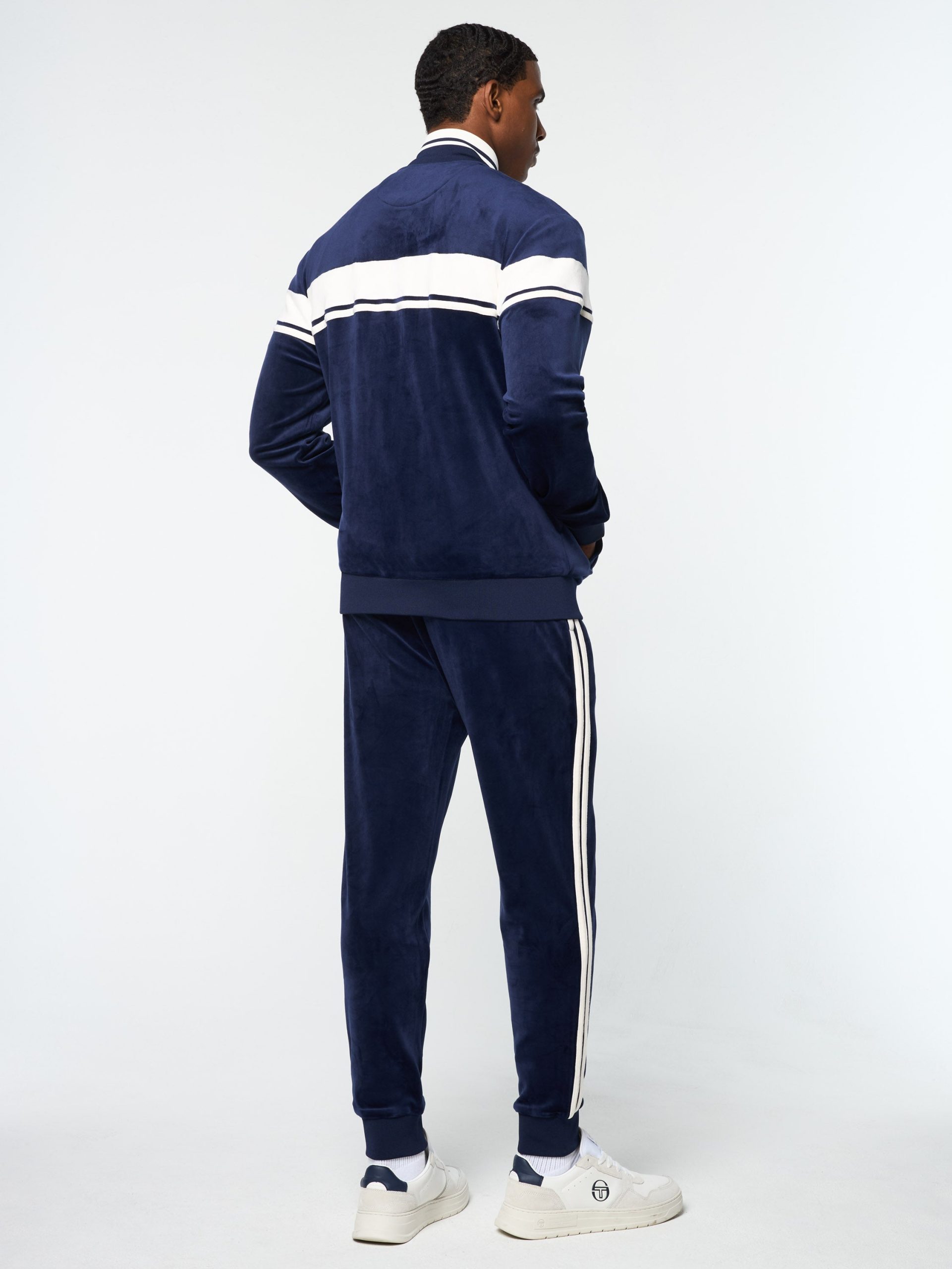 Damarindo Velour Track Jacket- Maritime Blue - Image 4