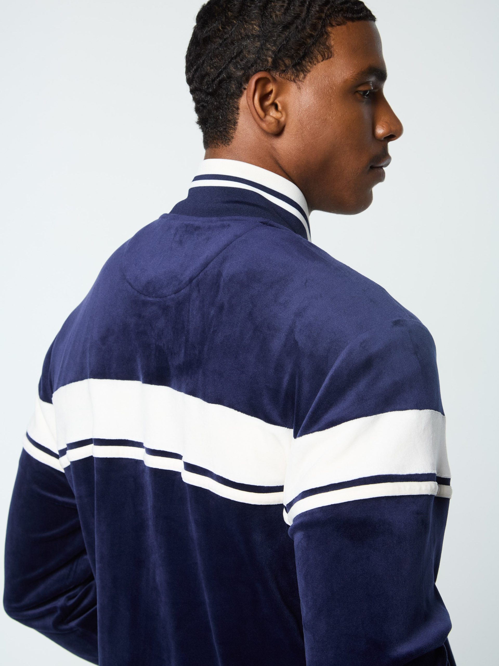 Damarindo Velour Track Jacket- Maritime Blue - Image 6