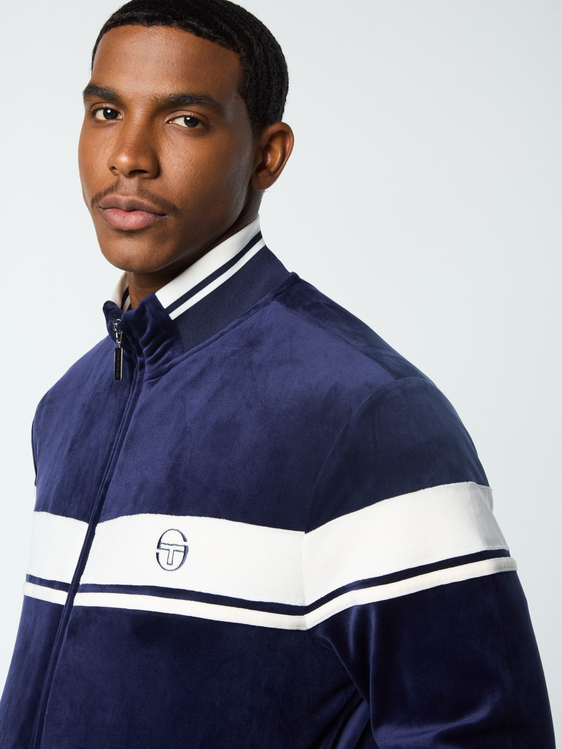 Damarindo Velour Track Jacket- Maritime Blue - Image 7