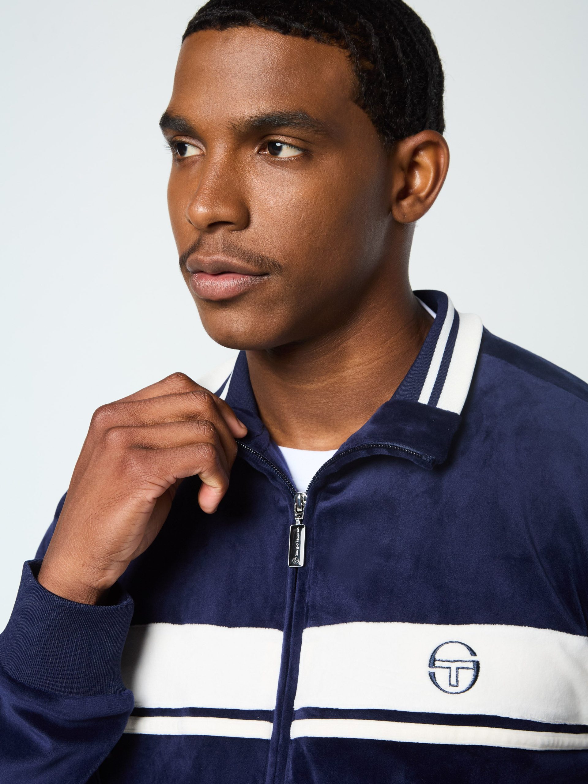 Damarindo Velour Track Jacket- Maritime Blue - Image 8
