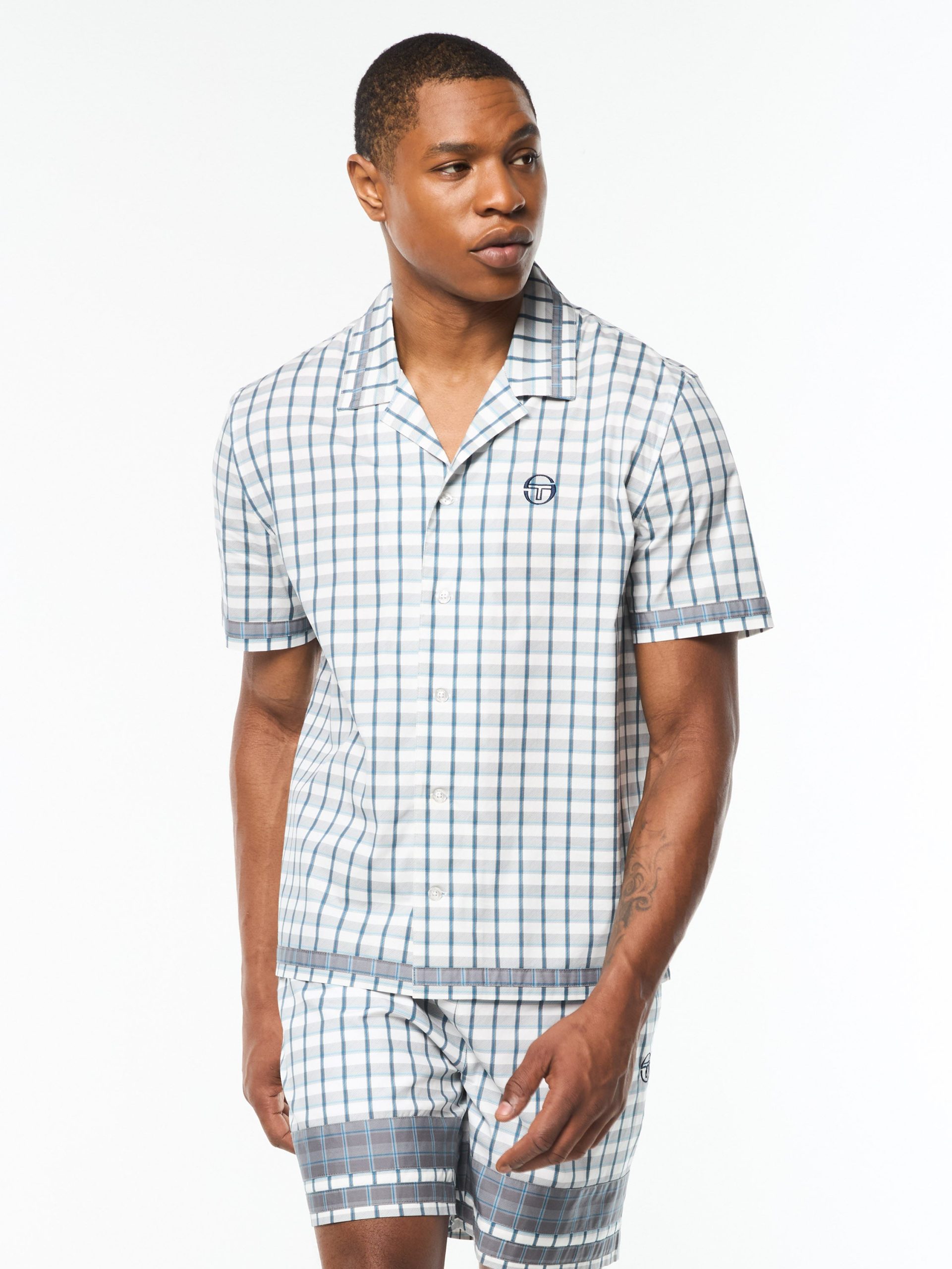 Quadretto Cabana Shirt- Brilliant White