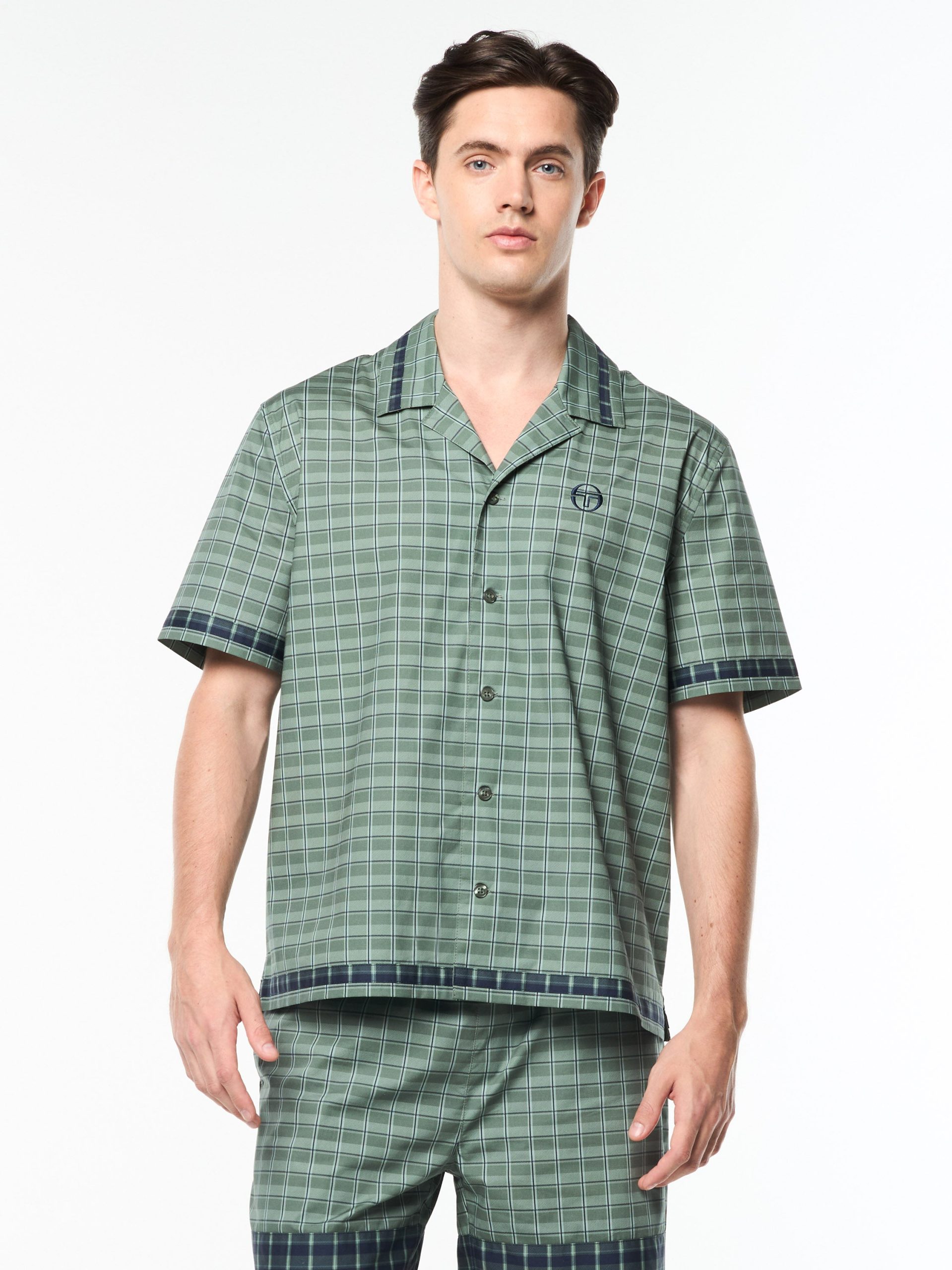 Quadretto Cabana Shirt- Duck Green