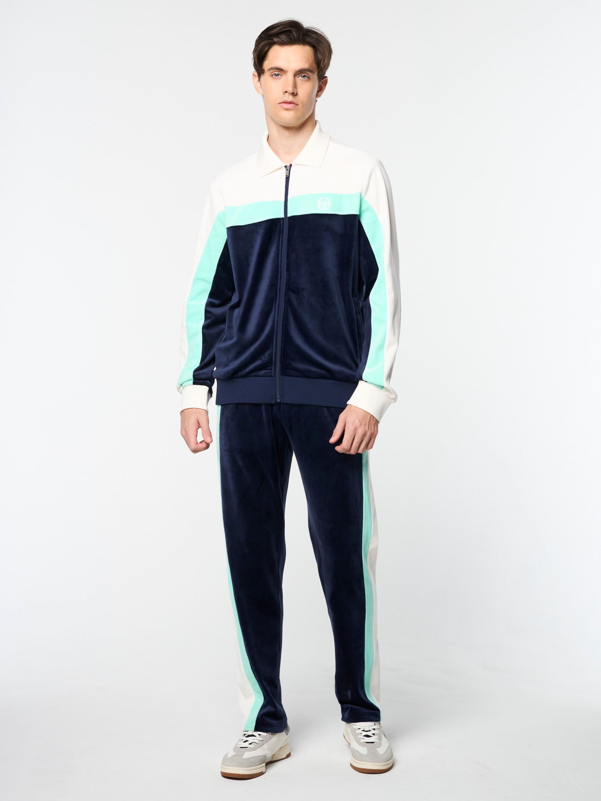 Lazaro Velour Track Jacket- Maritime Blue - Image 2