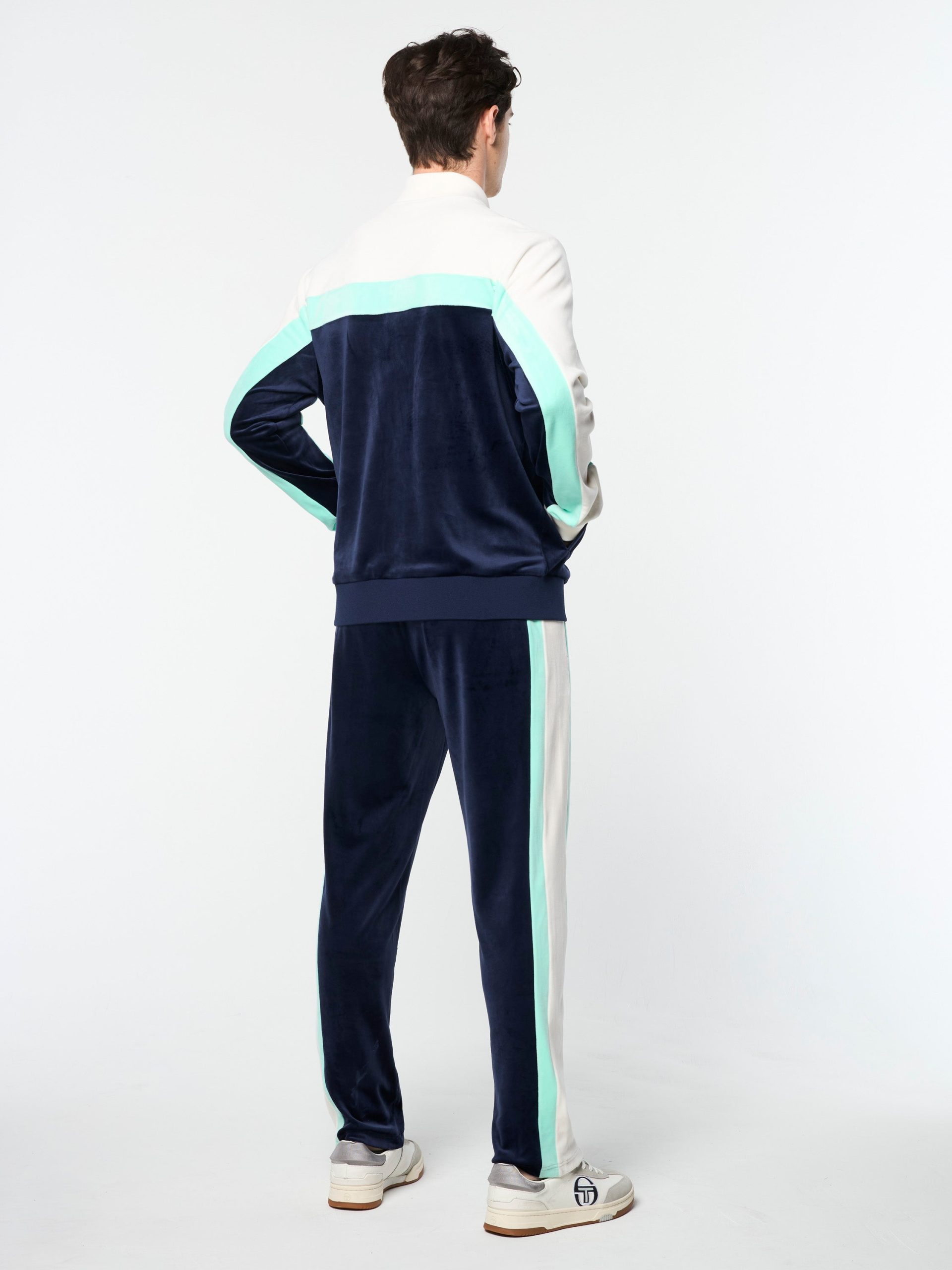 Lazaro Velour Track Jacket- Maritime Blue - Image 5
