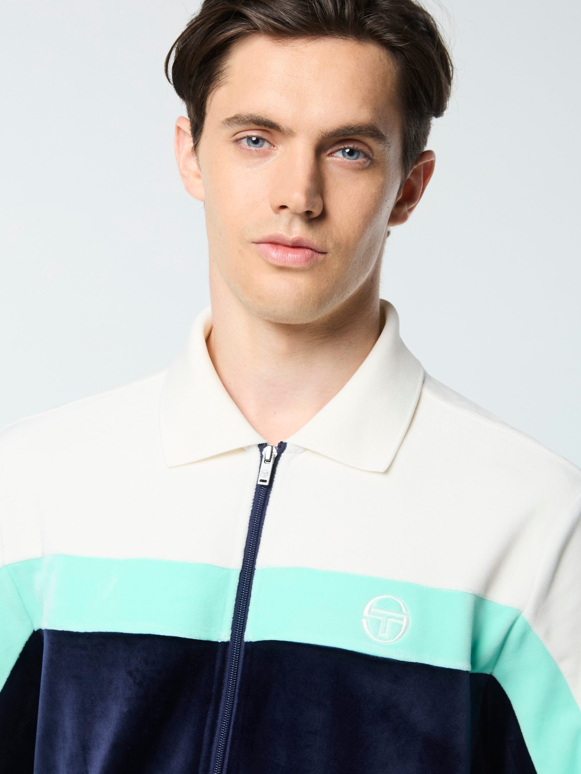 Lazaro Velour Track Jacket- Maritime Blue - Image 7