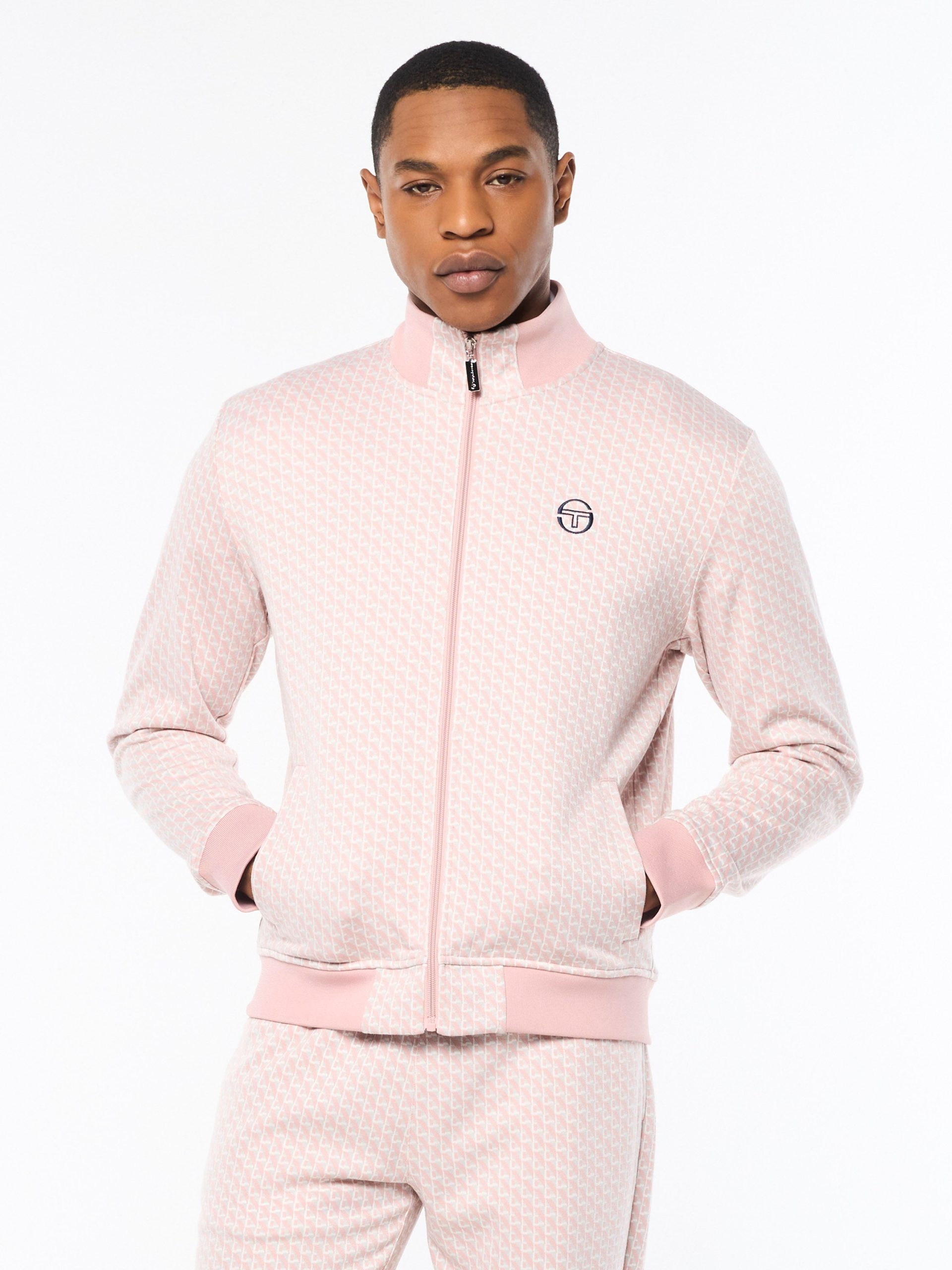 Paolo Knit Track Jacket- Pale Mauve