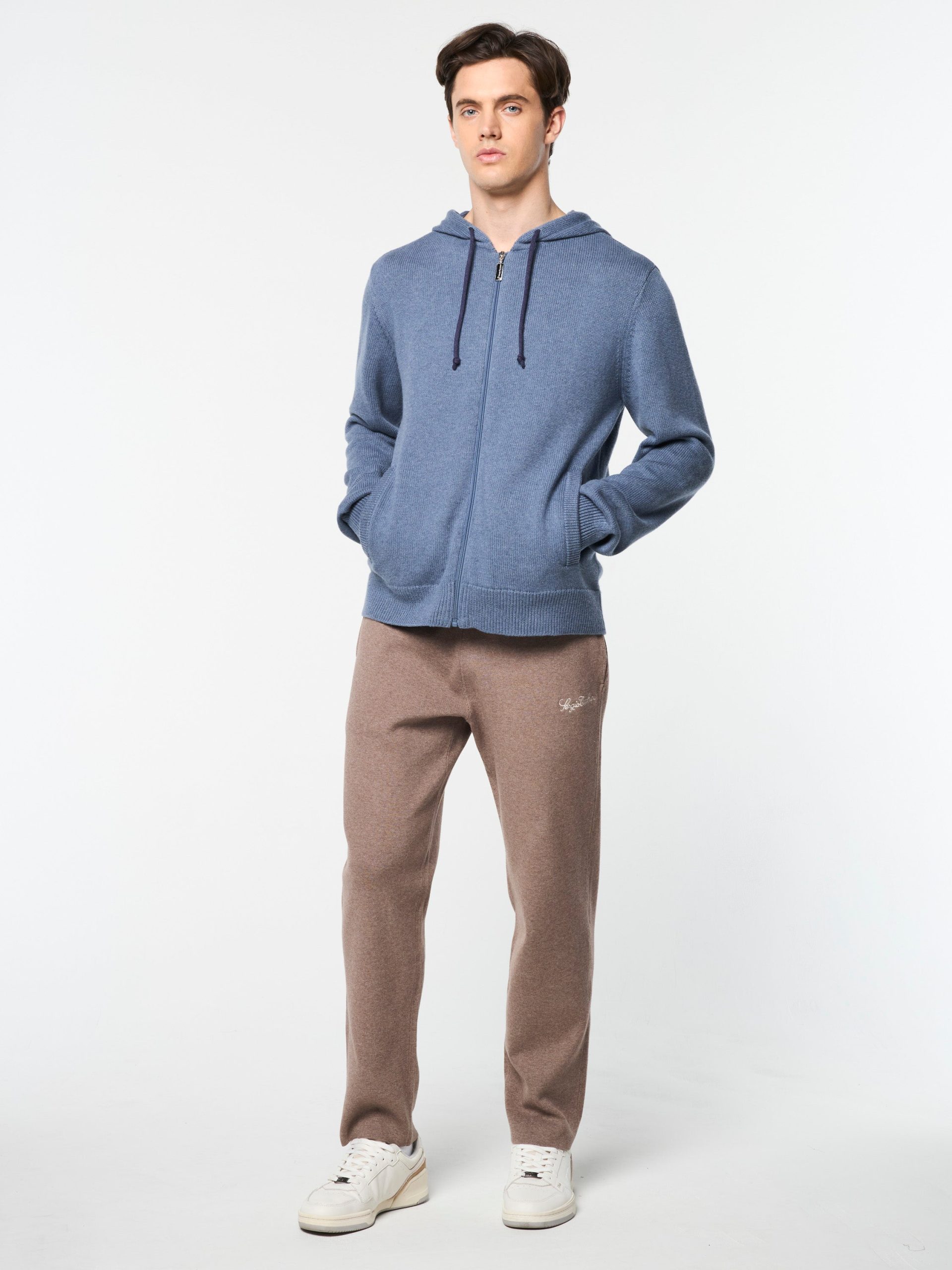 Fausto Knit Hoodie- Faded Denim - Image 6