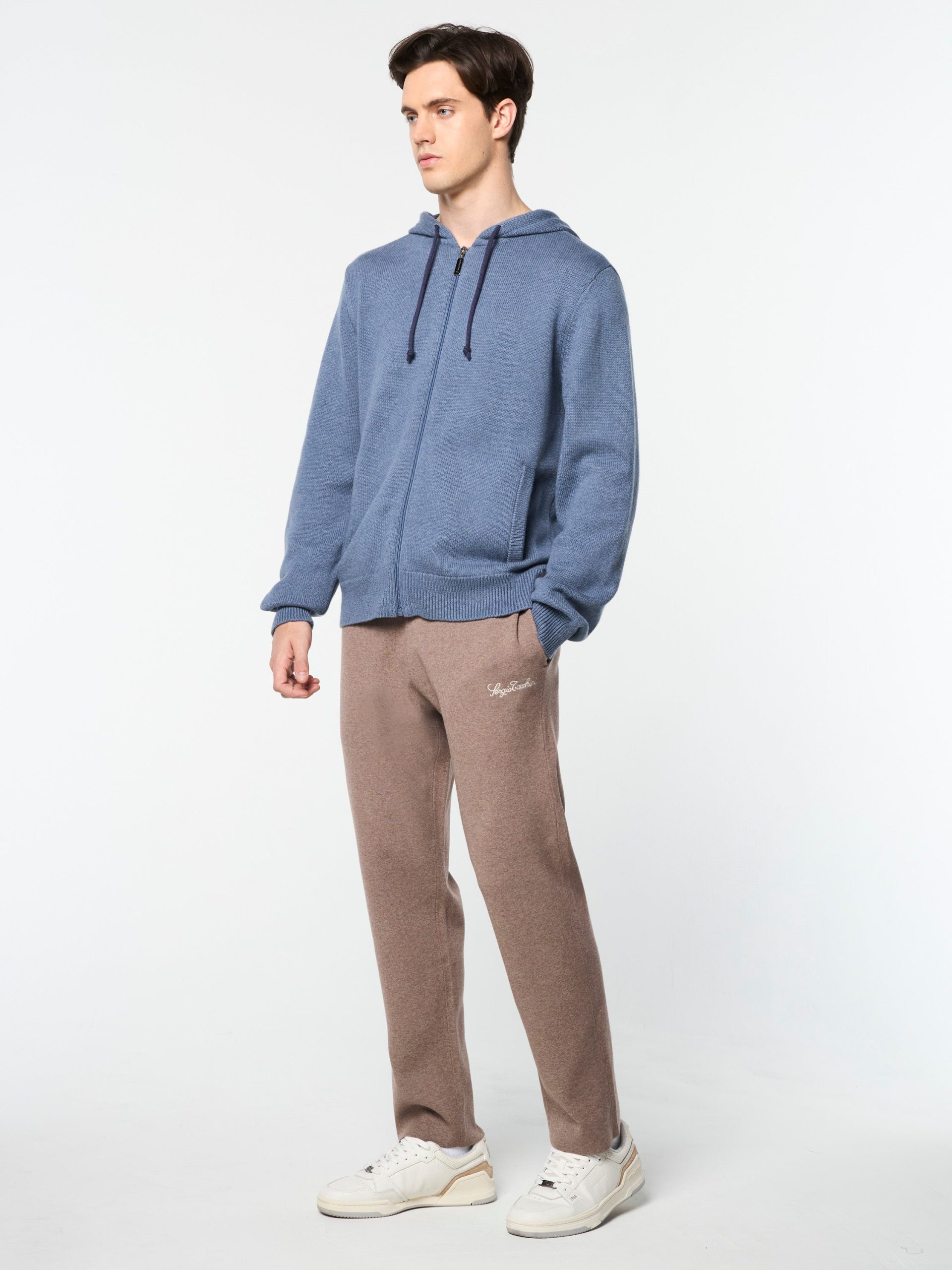 Fausto Knit Hoodie- Faded Denim - Image 7