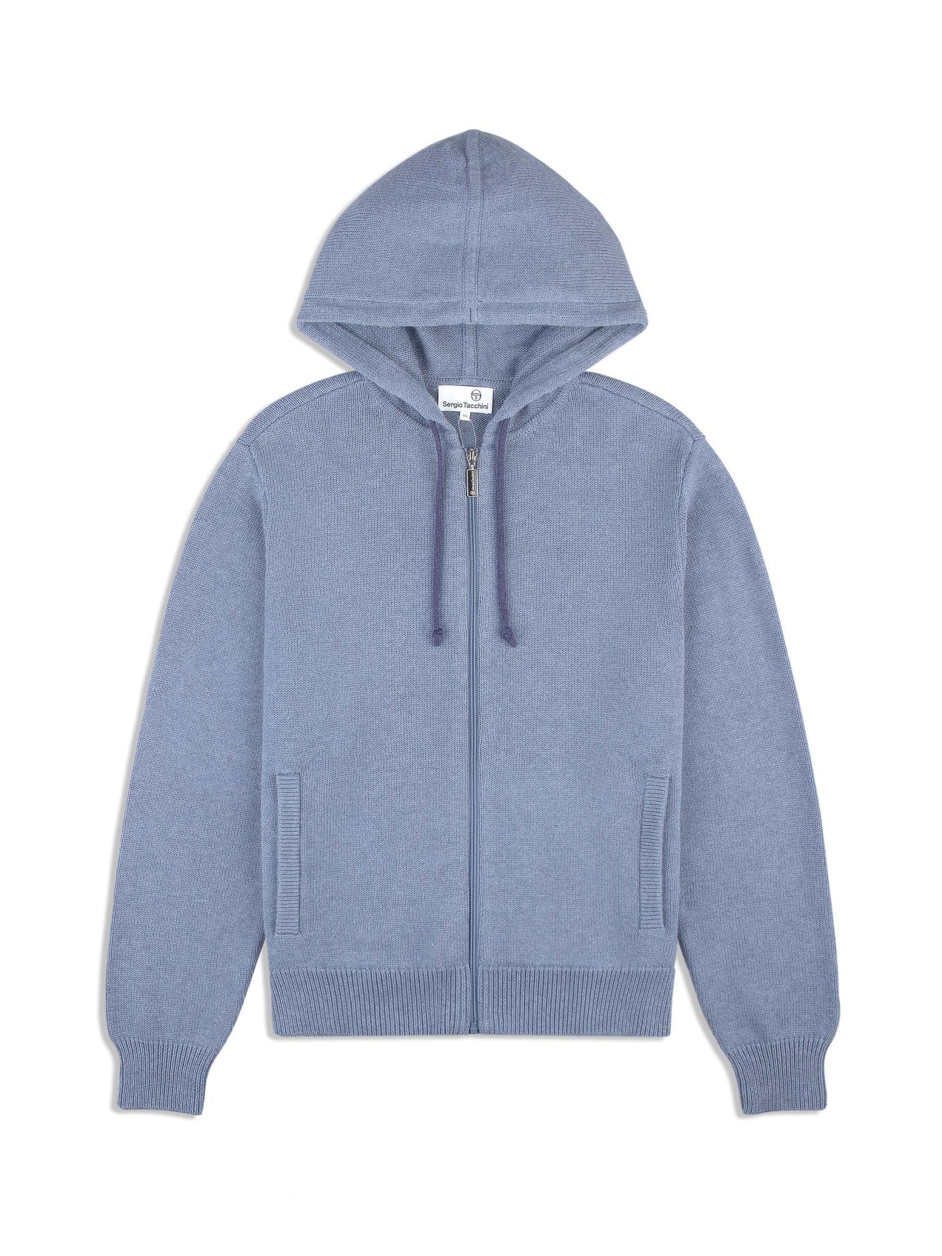 Fausto Knit Hoodie- Faded Denim - Image 2