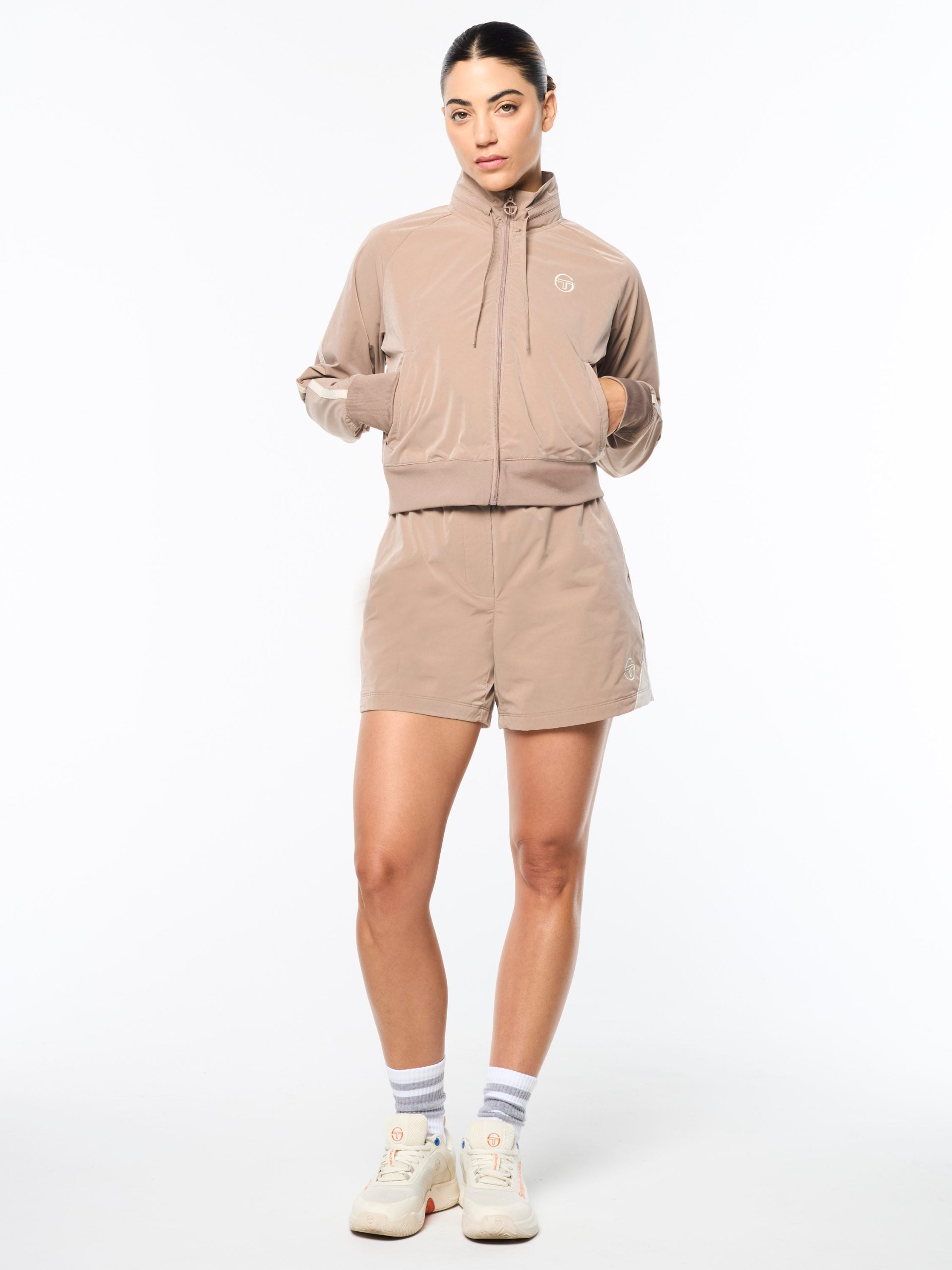 Pippa Track Jacket- Taupe Grey - Image 3