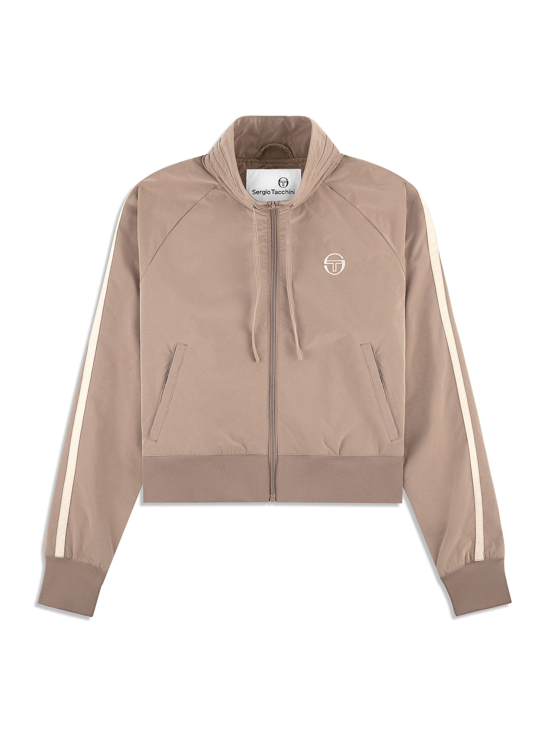 Pippa Track Jacket- Taupe Grey - Image 2