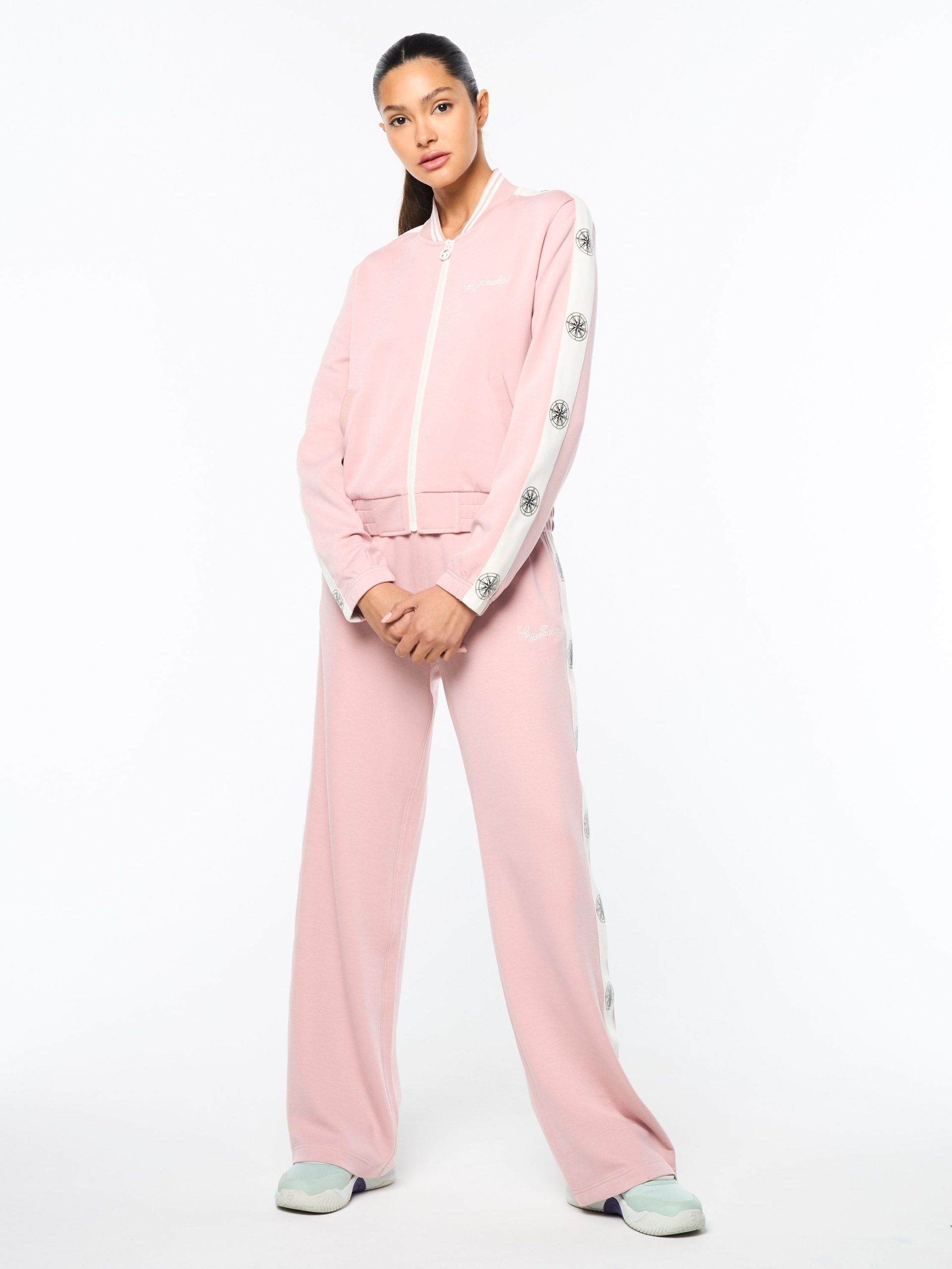 Women's Bussola Track Jacket- Pale Mauve - Image 4