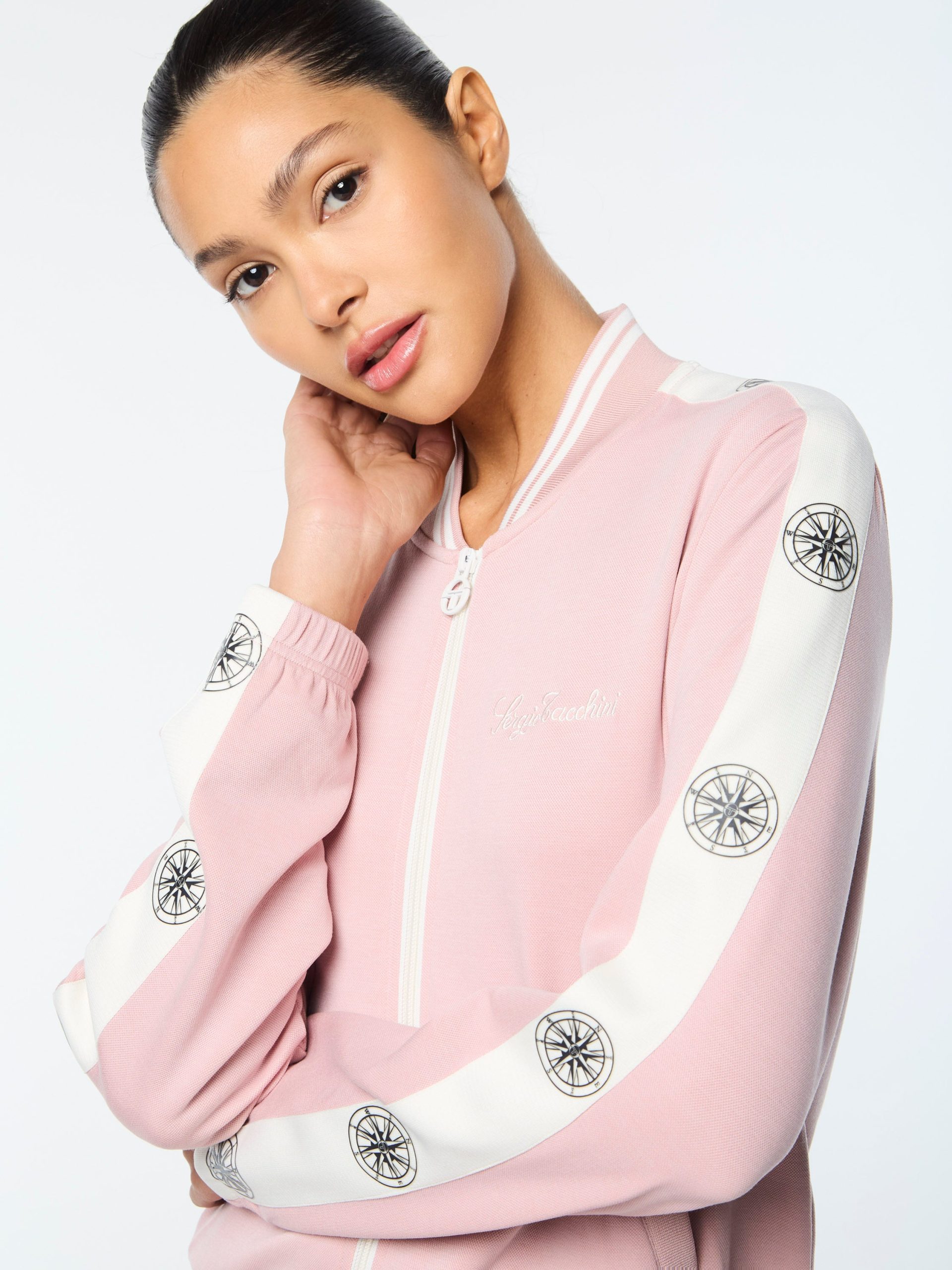 Women's Bussola Track Jacket- Pale Mauve - Image 3