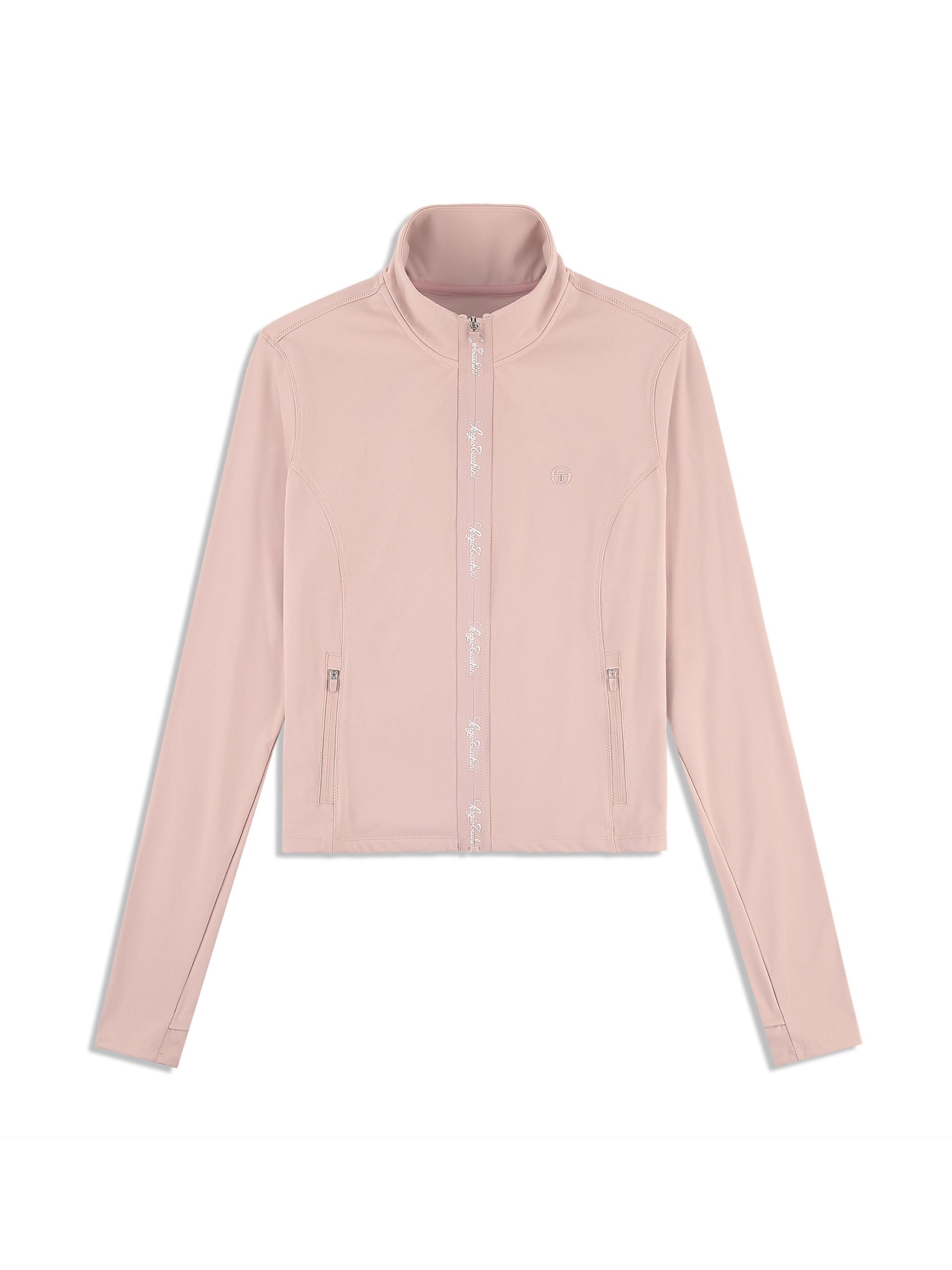 Delfina Contour Track Jacket- Pale Mauve