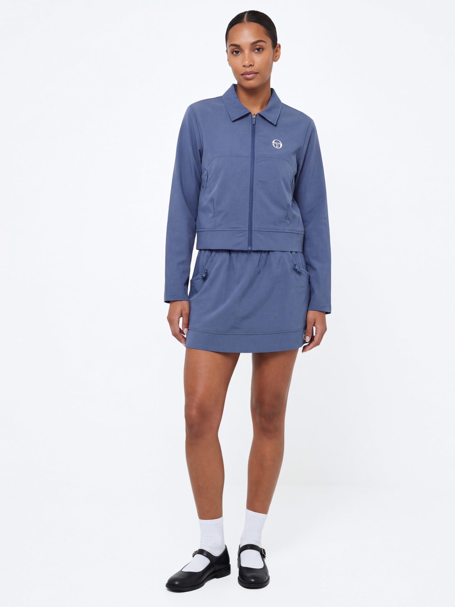Aria Track Jacket- Blue Indigo